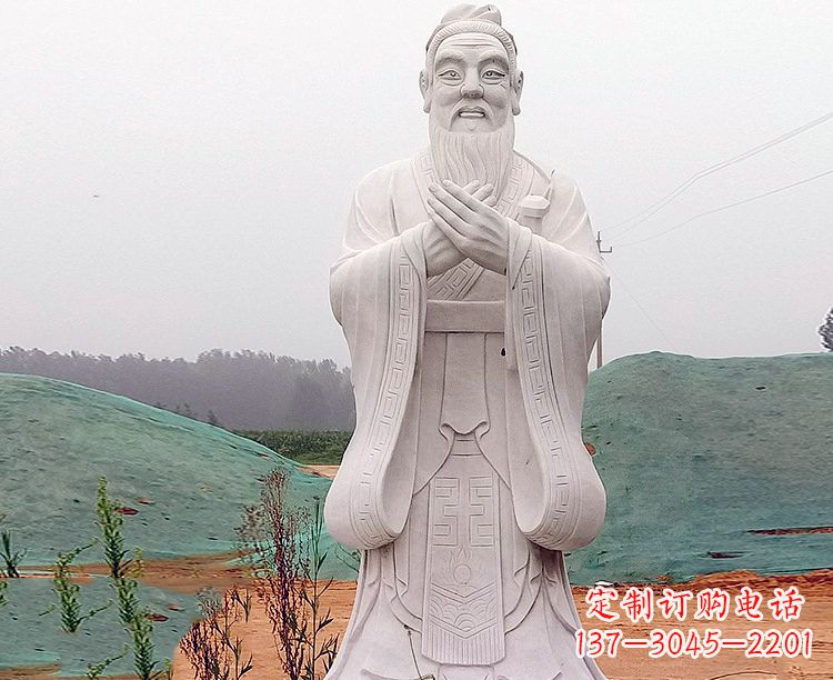 鹤壁中领雕塑:精致雕刻的少海公园孔子雕像