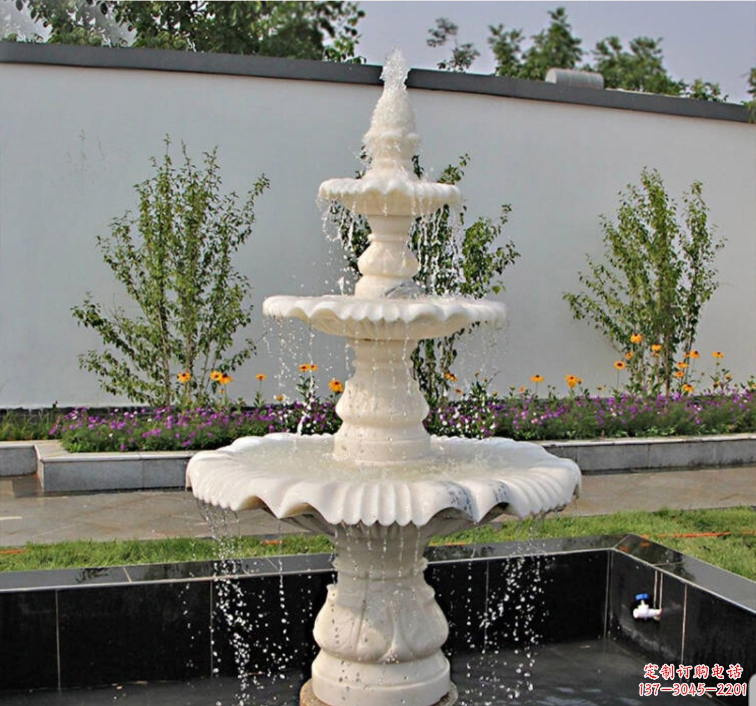 鹤壁精美狮子雕塑石喷泉