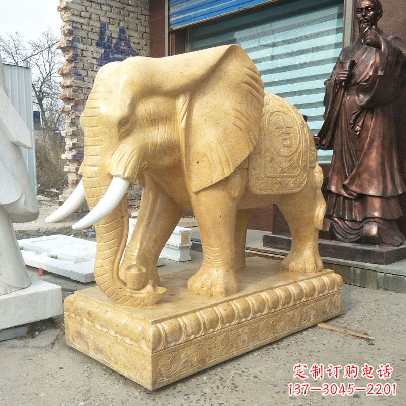 鹤壁精美大象雕塑,为你定制宅神兽