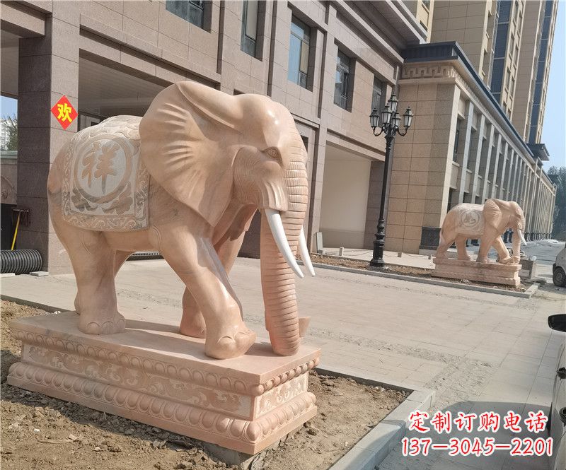 鹤壁石雕卷鼻大象
