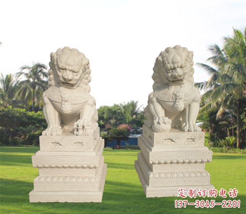 鹤壁狮子雕塑增添华贵气息