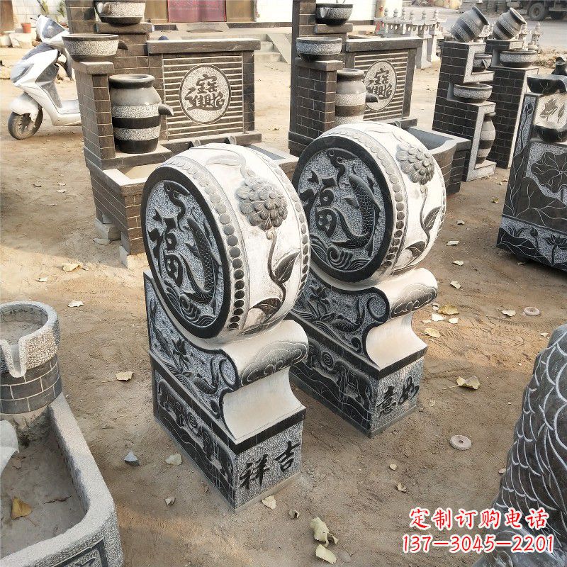 鹤壁石雕青石门墩雕塑