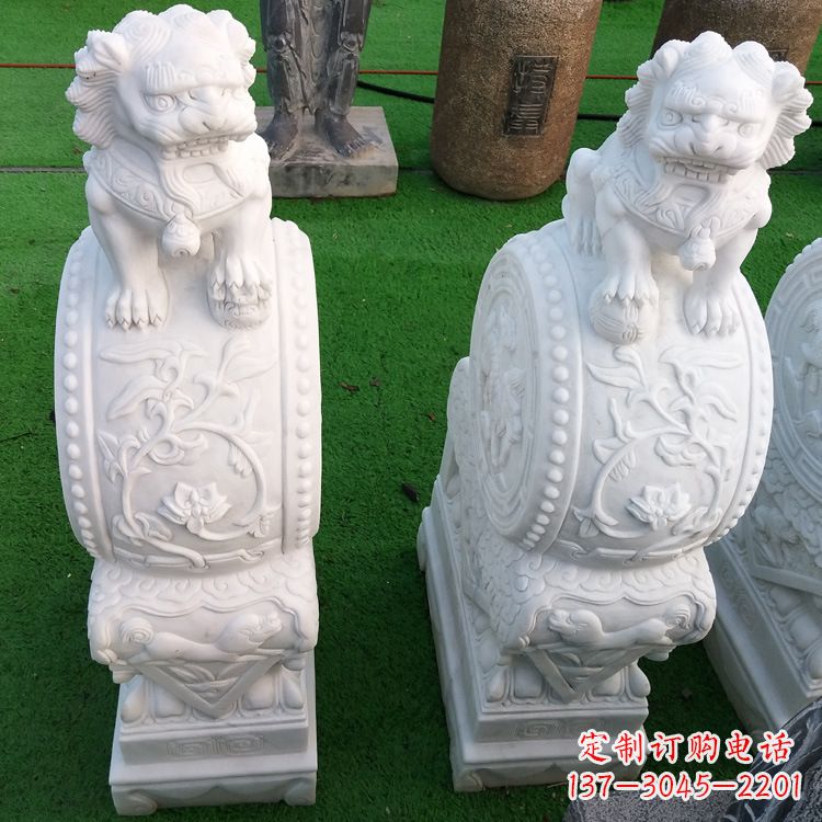 鹤壁石雕青石貔貅门墩雕塑