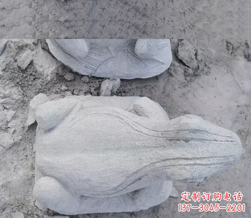鹤壁石雕青蛙雕塑
