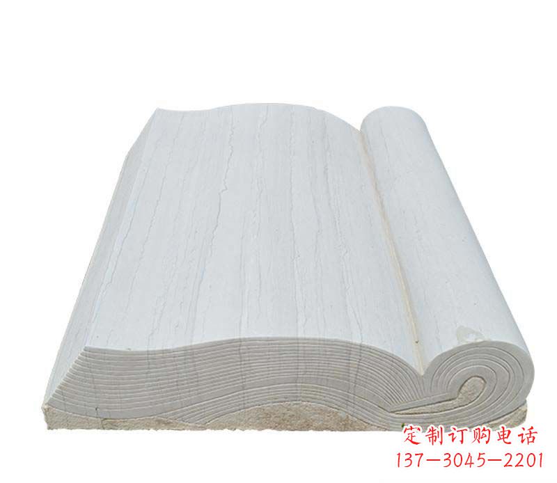 鹤壁石雕无字书籍雕塑