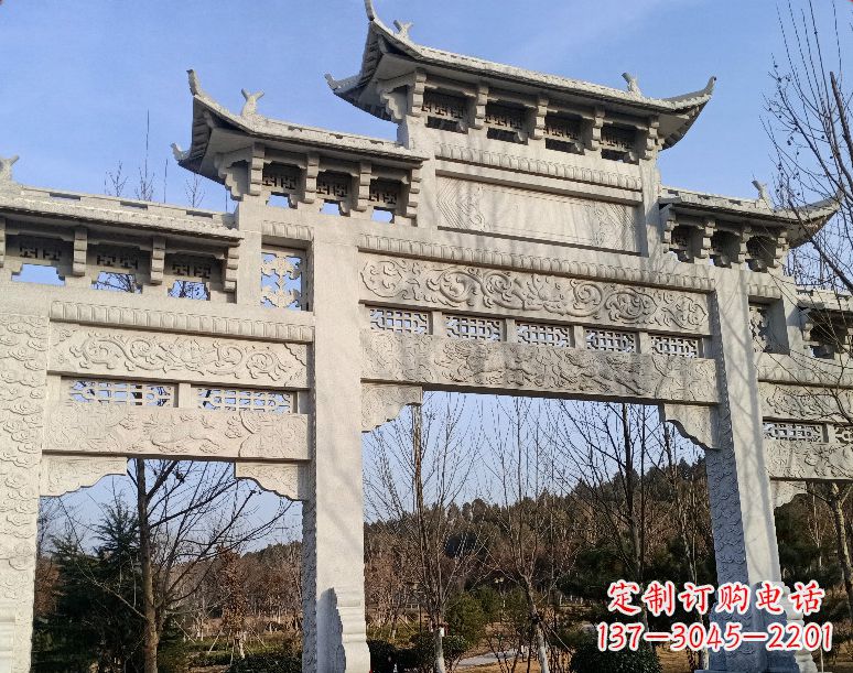 鹤壁石雕乡村牌坊