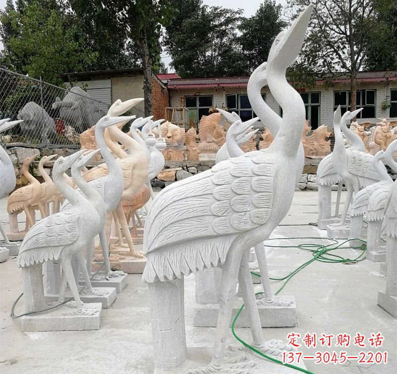 鹤壁石雕小仙鹤
