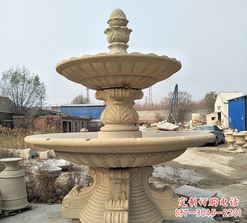 鹤壁石雕小鱼喷泉