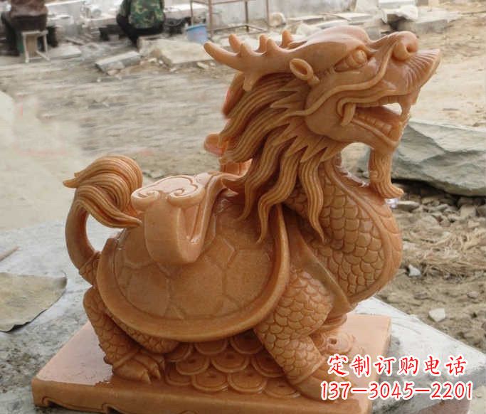 鹤壁石雕招财龙龟