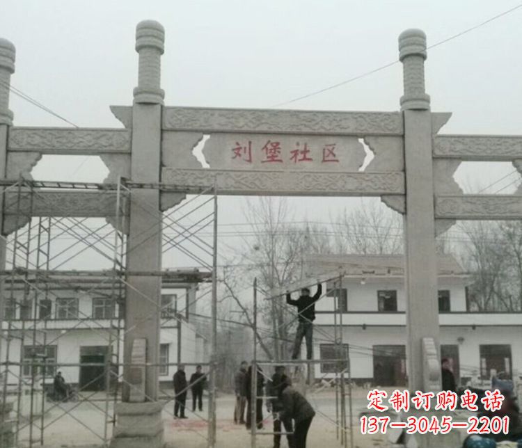 鹤壁石牌坊道路石雕