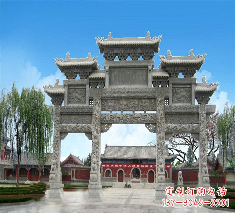 鹤壁石牌坊效果图