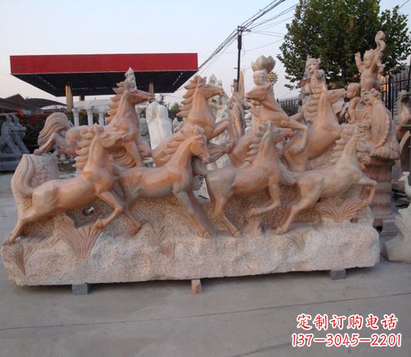 鹤壁石头奔马雕塑