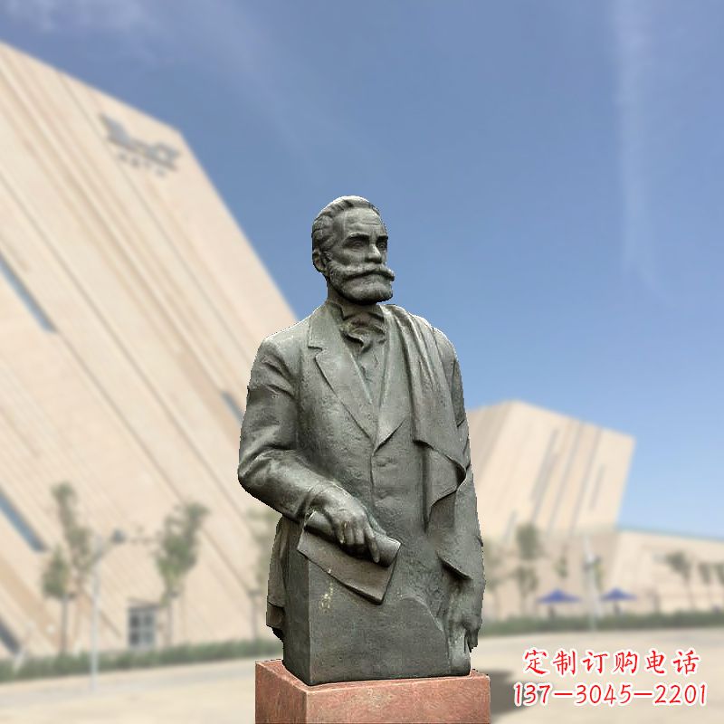 鹤壁世界名人“黄色炸药”的发明者诺贝尔半身像雕塑