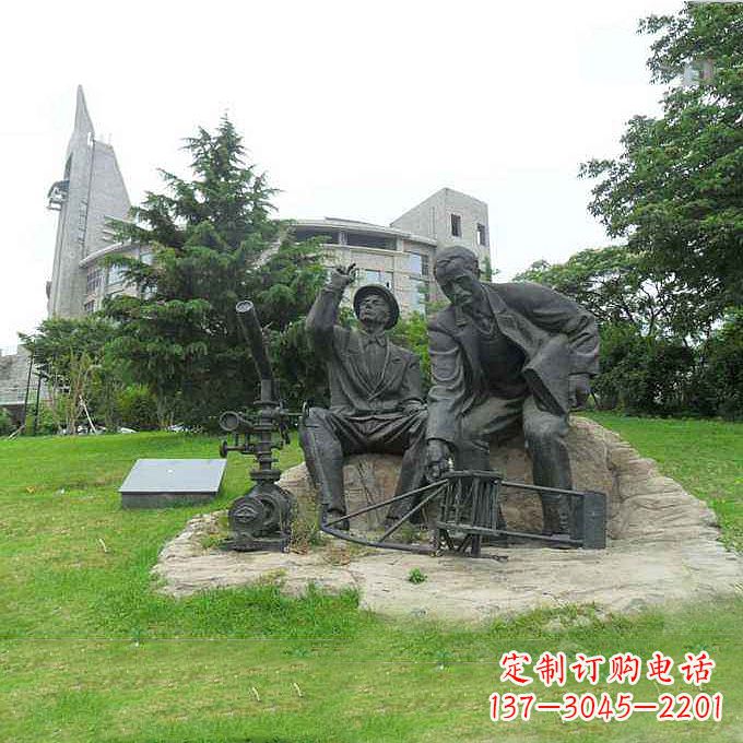 鹤壁世界名人美国著名发明家莱特兄弟公园名人雕塑