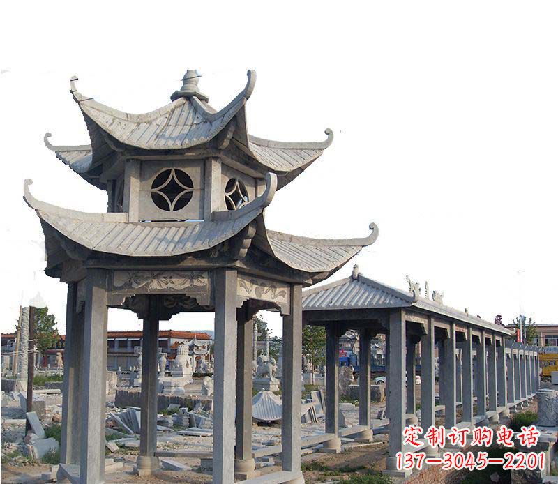 鹤壁双层仿古凉亭石雕