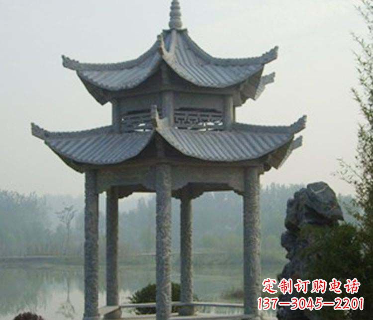 鹤壁双层仿古凉亭石雕_2
