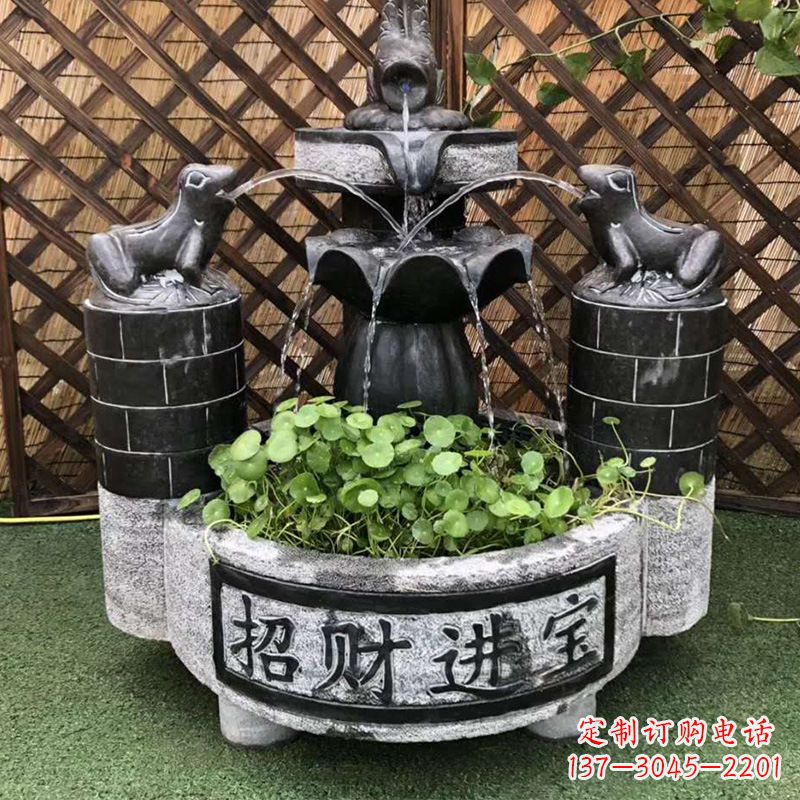 鹤壁双层喷泉石雕