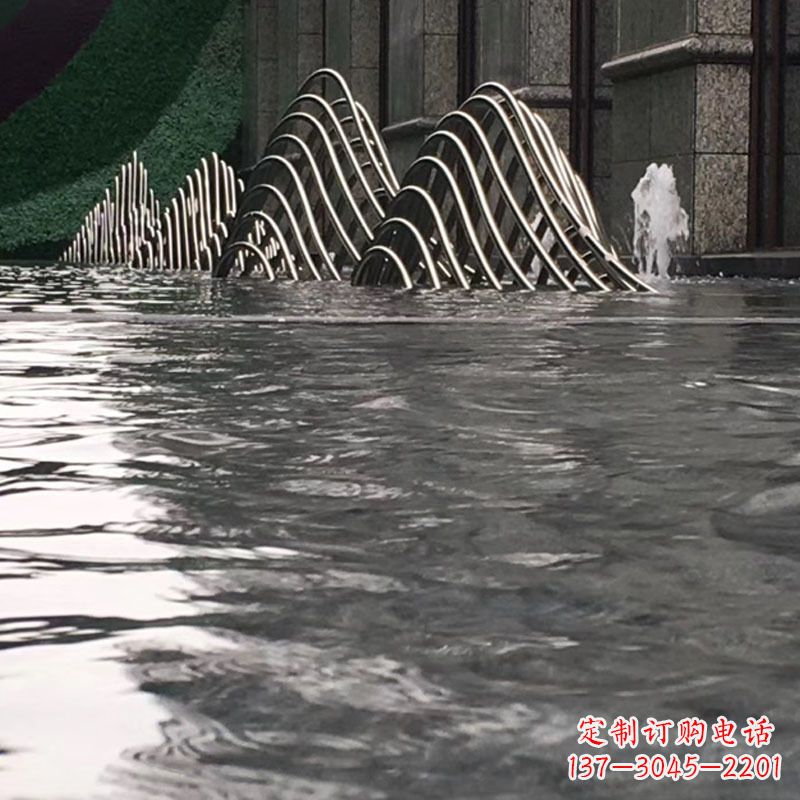 鹤壁水池水景假山不锈钢