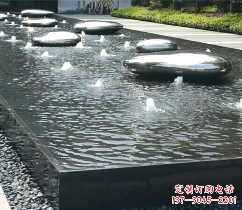 鹤壁水滴水池不锈钢雕塑