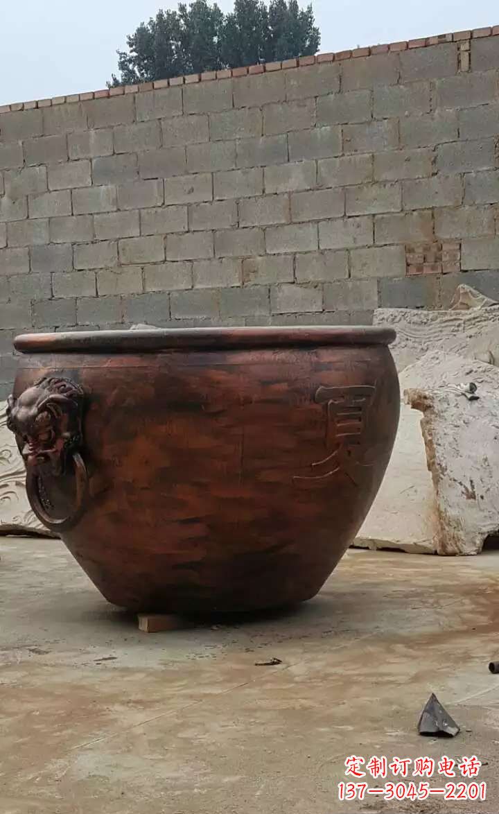 鹤壁水缸铜雕