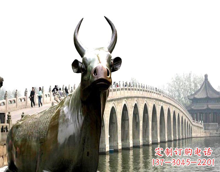 鹤壁水牛铜雕景观