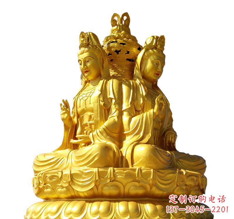 鹤壁四面观音菩萨铜像