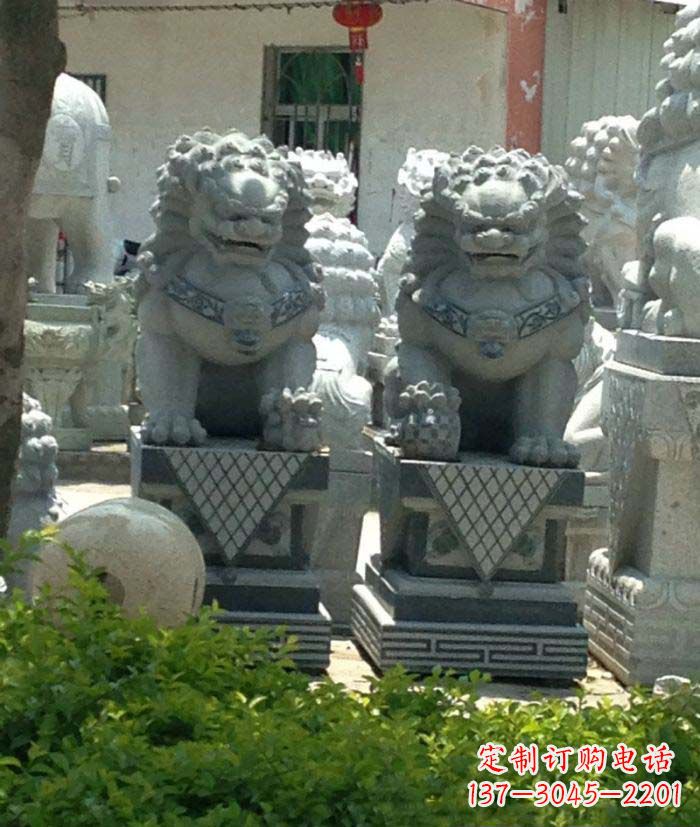 鹤壁寺庙景观仿古石狮子