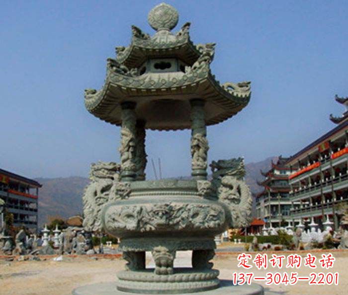 鹤壁寺庙景观仿古石香炉