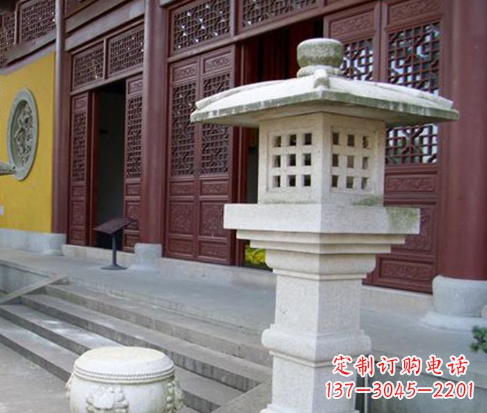 鹤壁寺庙景观镂空石灯石雕