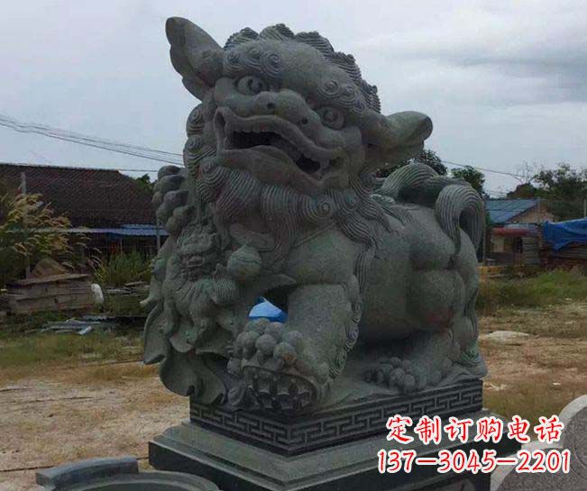 鹤壁寺庙景观南方狮子石雕