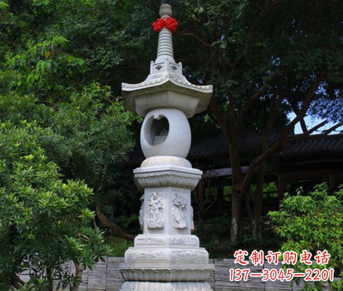 鹤壁寺庙景观舍利塔石雕 (2)
