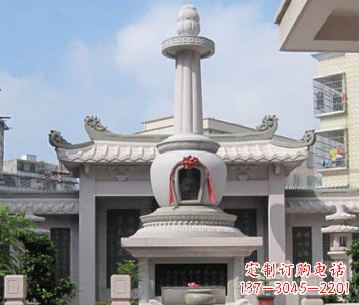 鹤壁寺庙景观舍利塔石雕 (4)