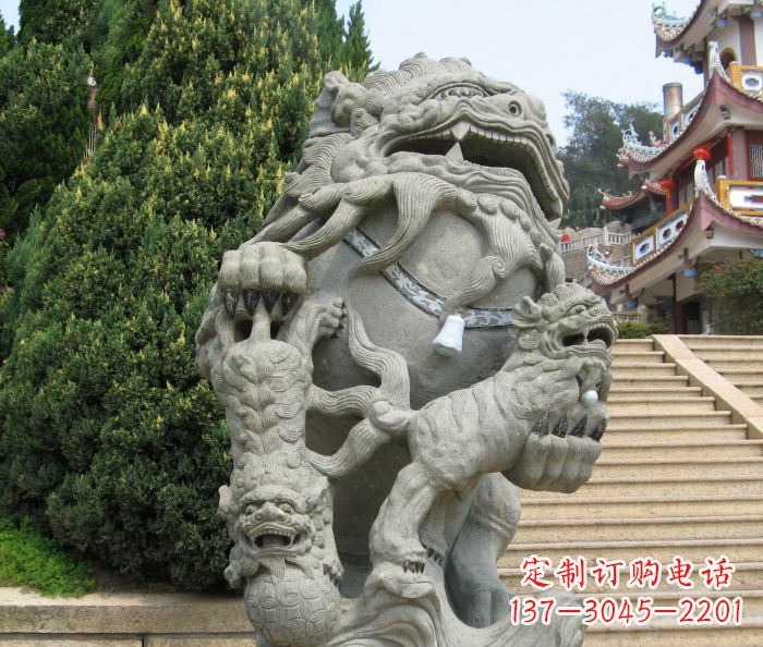 鹤壁寺庙景观狮子石雕