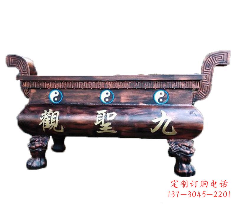 鹤壁寺庙九龙香炉铜雕