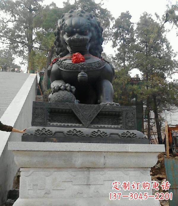 鹤壁寺庙狮子铜狮子雕塑