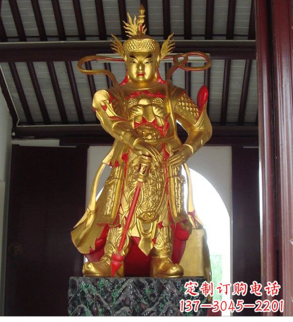 鹤壁寺庙韦陀菩萨铜雕