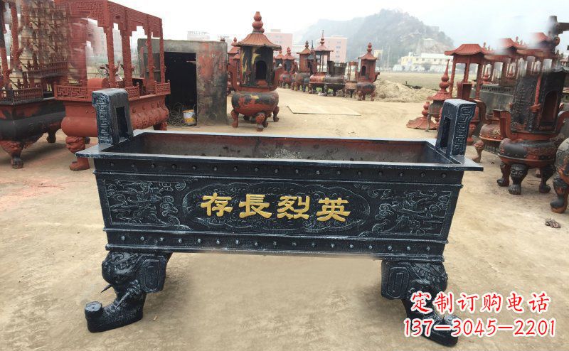鹤壁寺庙香炉铜雕 (4)