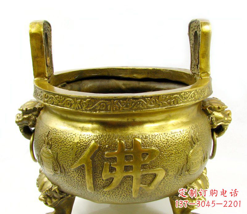鹤壁寺庙香炉铜雕 (6)