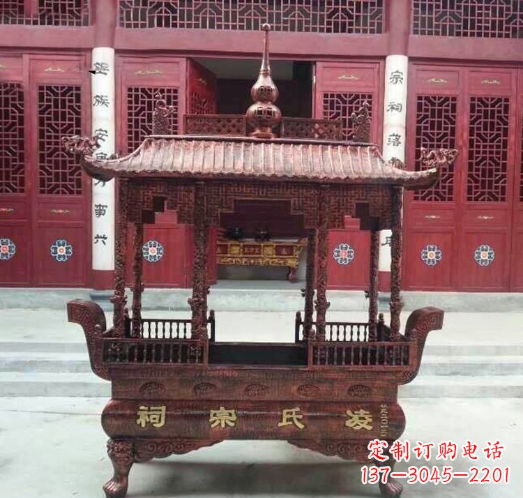 鹤壁寺庙香炉铜雕