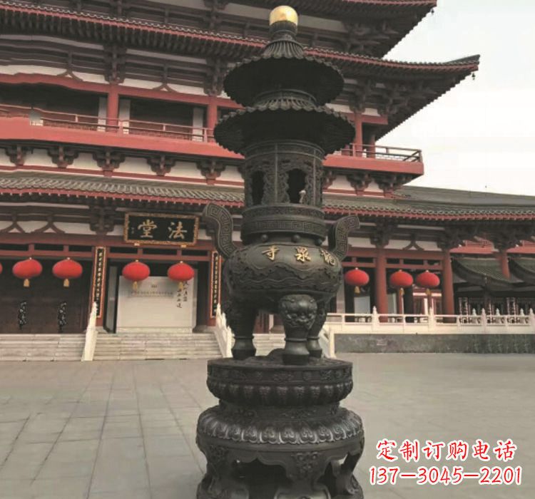 鹤壁寺庙香炉铜雕222