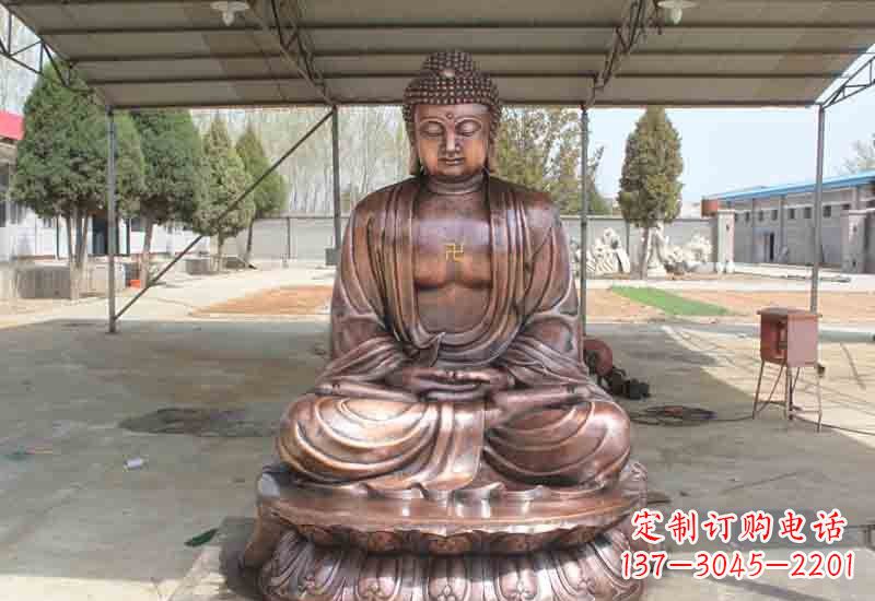 鹤壁寺庙铸铜如来佛像雕塑