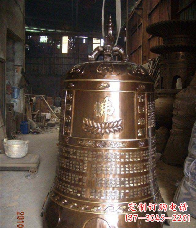 鹤壁寺庙铸铜钟铜雕