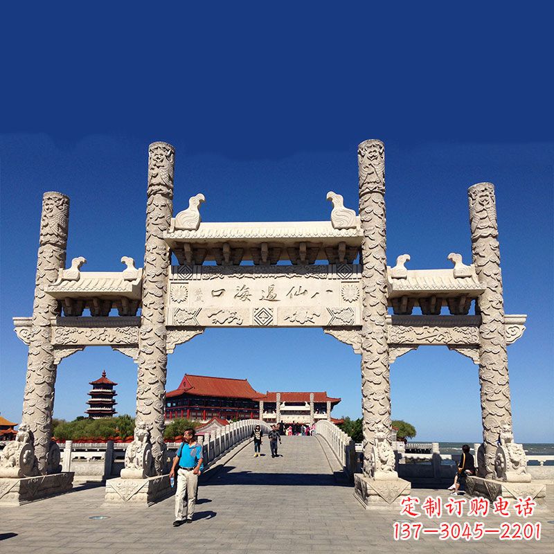鹤壁寺院大门无楼石牌坊