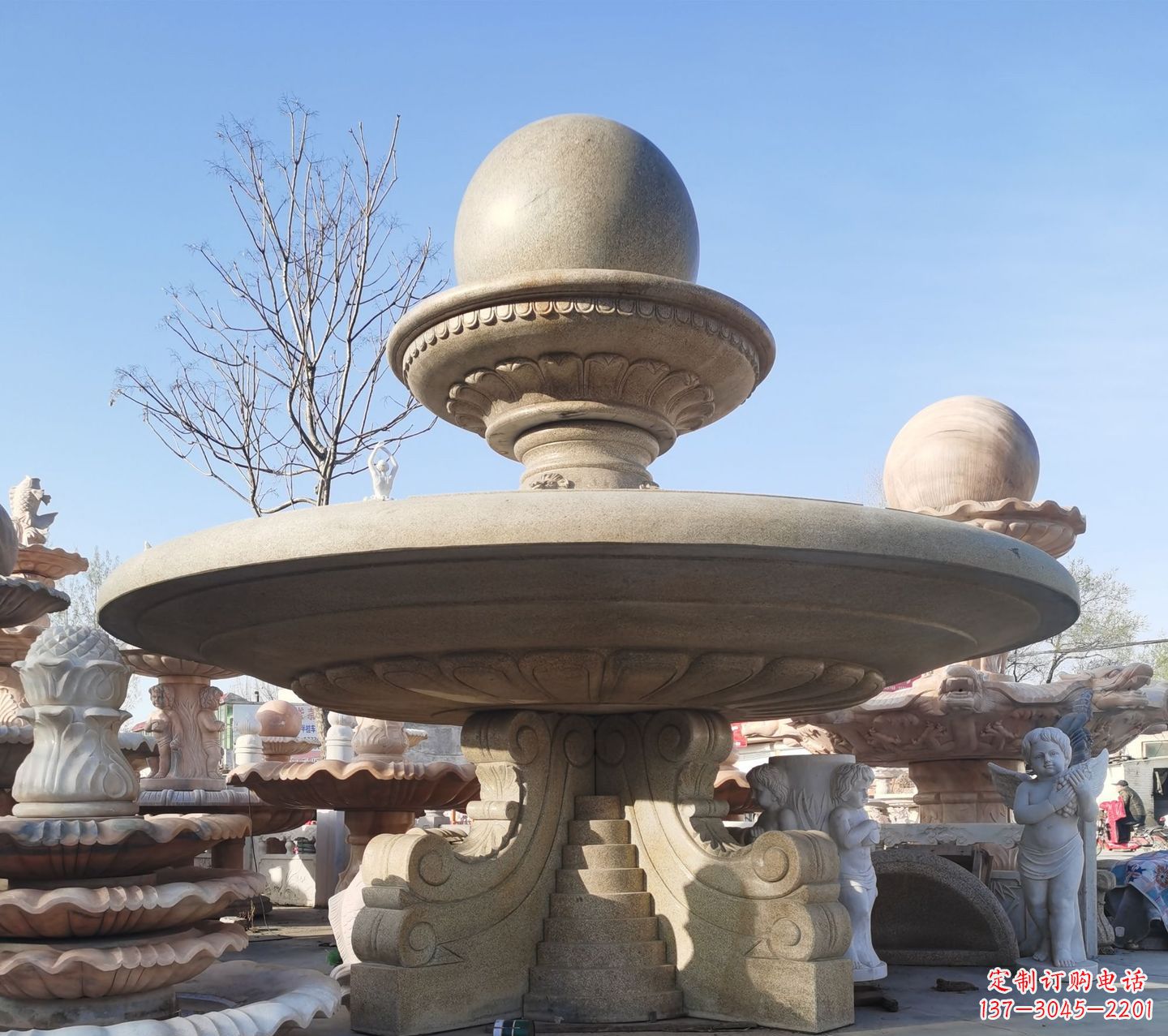 鹤壁松香玉大理石风水球