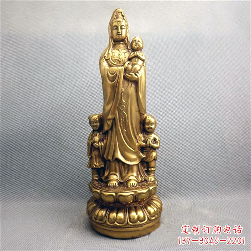 鹤壁送子观音纯铜雕塑