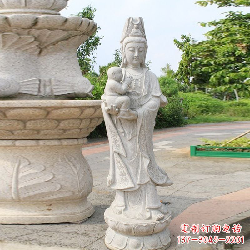 鹤壁送子观音汉白玉石雕