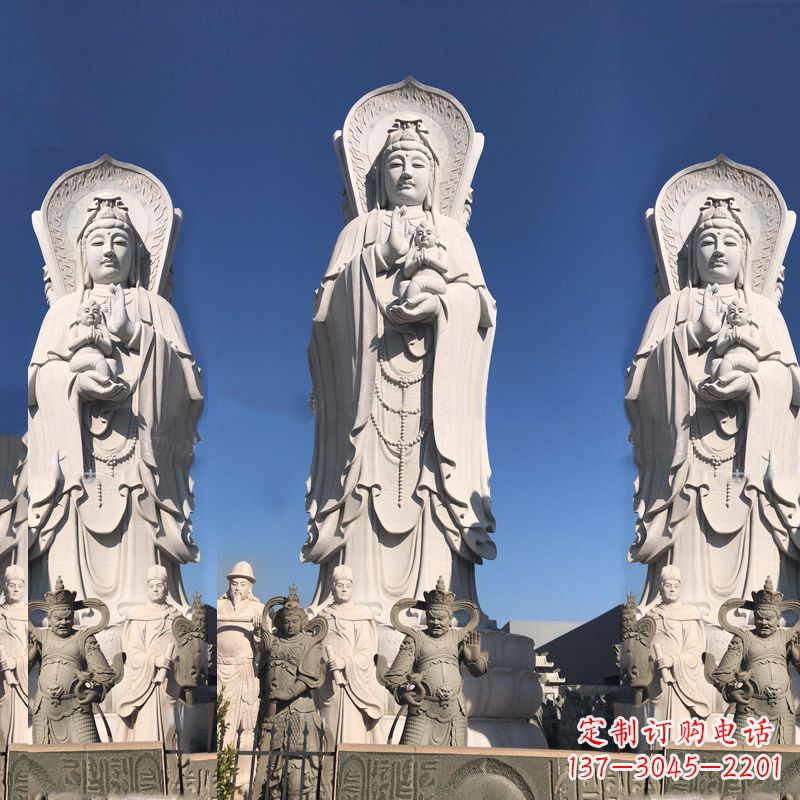 鹤壁送子观音大型石雕塑