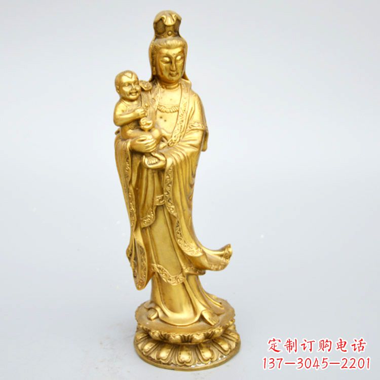 鹤壁送子观音铜雕
