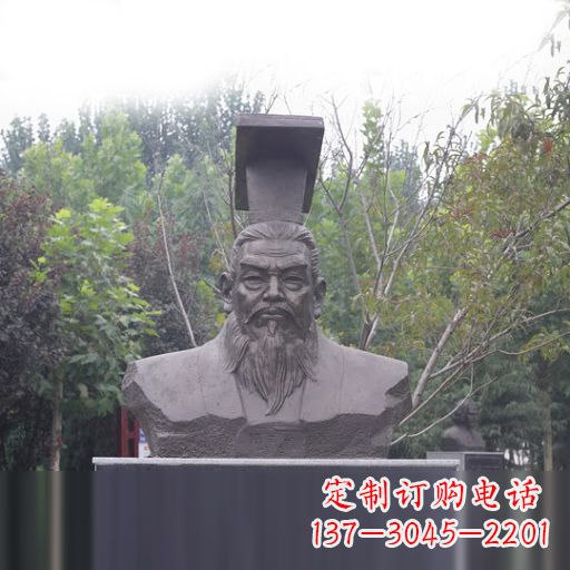 鹤壁隋朝开国皇帝隋文帝杨坚石雕头像