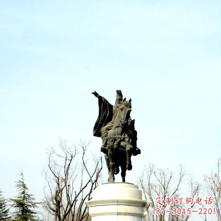 鹤壁隋文帝杨坚铜雕塑像